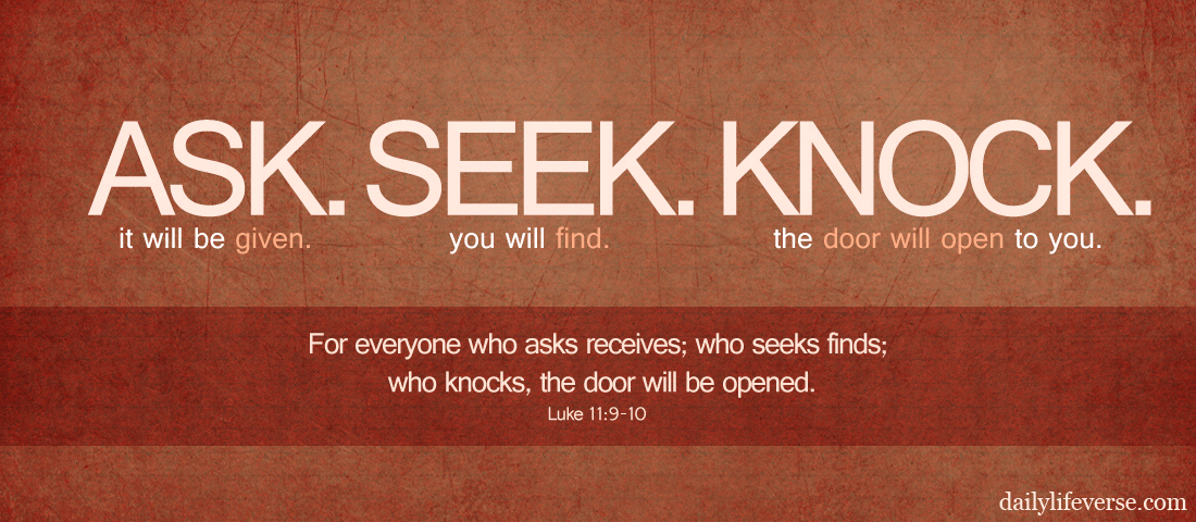 This Week S Memory Verse Luke 11 9 10